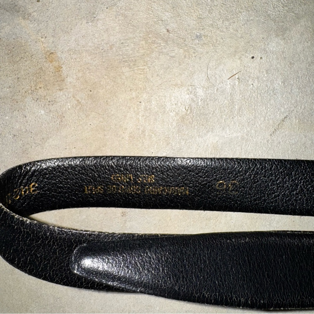 Black Leather Belt - Picture 3 of 3